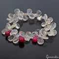 Quartz Bracelet, Untreated, White — 7mm to 11mm, 78.70 Ct, India