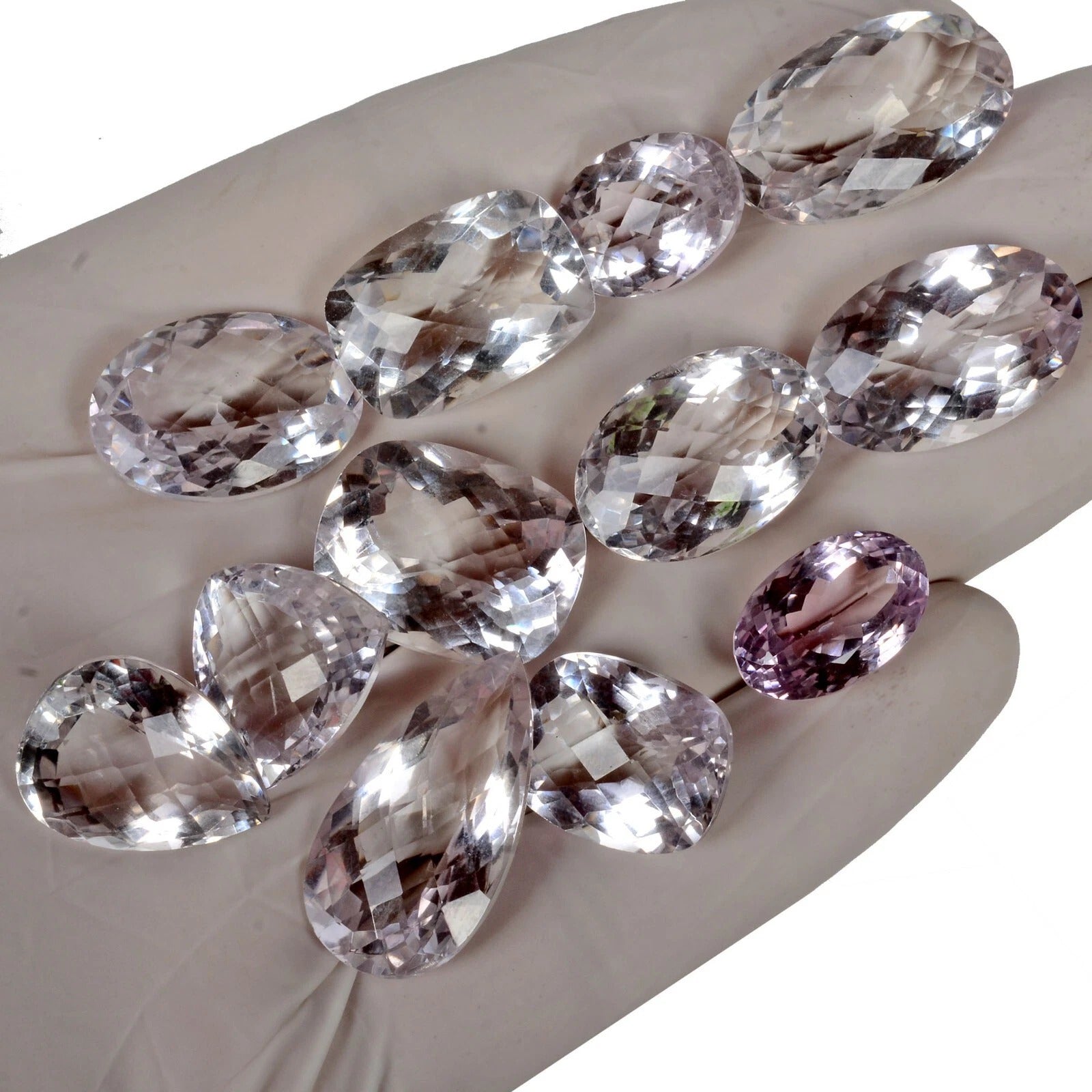 Amethyst Lot, Loose Gemstone, Untreated, Purple — 12 Pieces, 12mm to 23mm, 197.75 Ct, Brazil