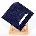 5040Ct Natural Huge Blue Sapphire Museum Use Treated Fancy Cut Gemstone w/ Stand