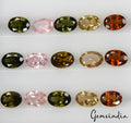 Set 15 Pcs Natural Tourmaline Multi Color Vibrant 6x4mm Oval Gemstones 6.80 Cts