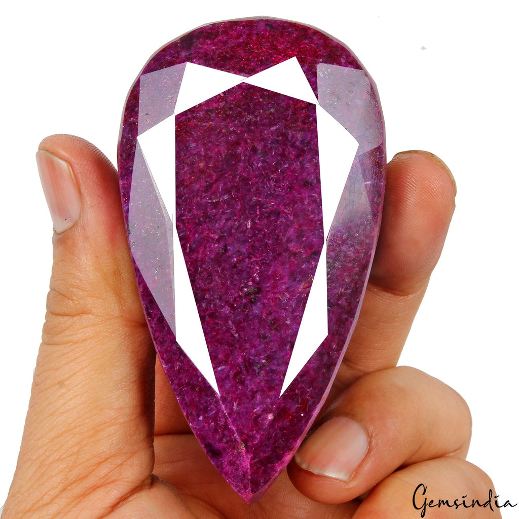 1480 Cts Natural Pink Red Ruby Pear Cut Loose Faceted Earth Mined Huge Gemstone
