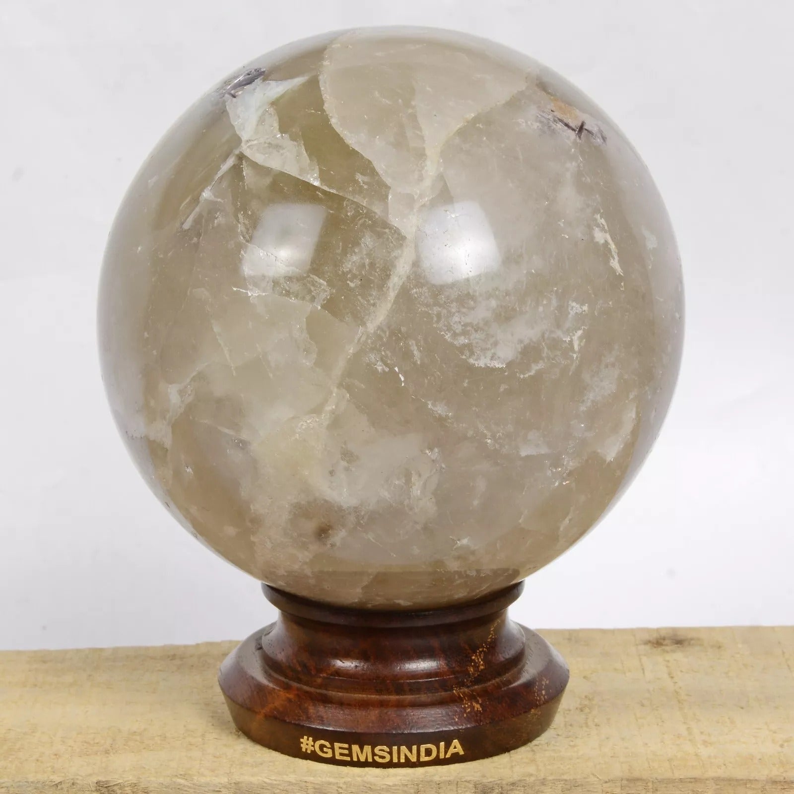 2.6 Kilo Natural Smoky quartz Crystal Reiki Healing Home Decor Gemstone Sphere