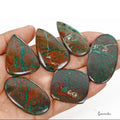 Chrysocolla Cabochon, Untreated — 38mm to 56mm, 440 Ct