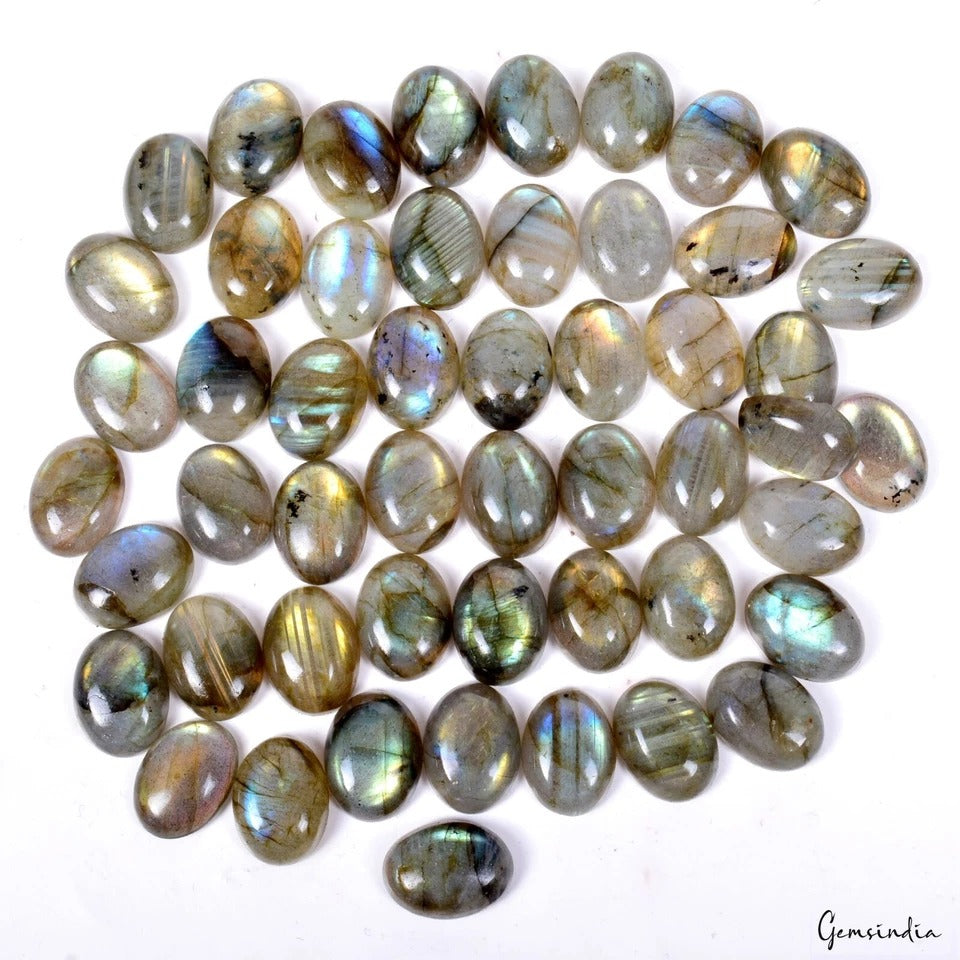 430 Ct Natural Untreated Multi Shine Labradorite Oval 15mmx12mm Calibrated Gems