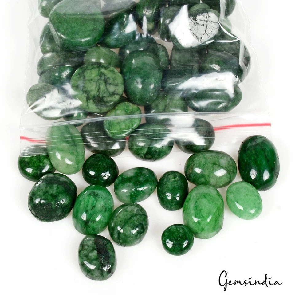 500 Ct Natural Brazilian Green Emerald Mix Cabochon Loose Jewelry Gemstones Lot