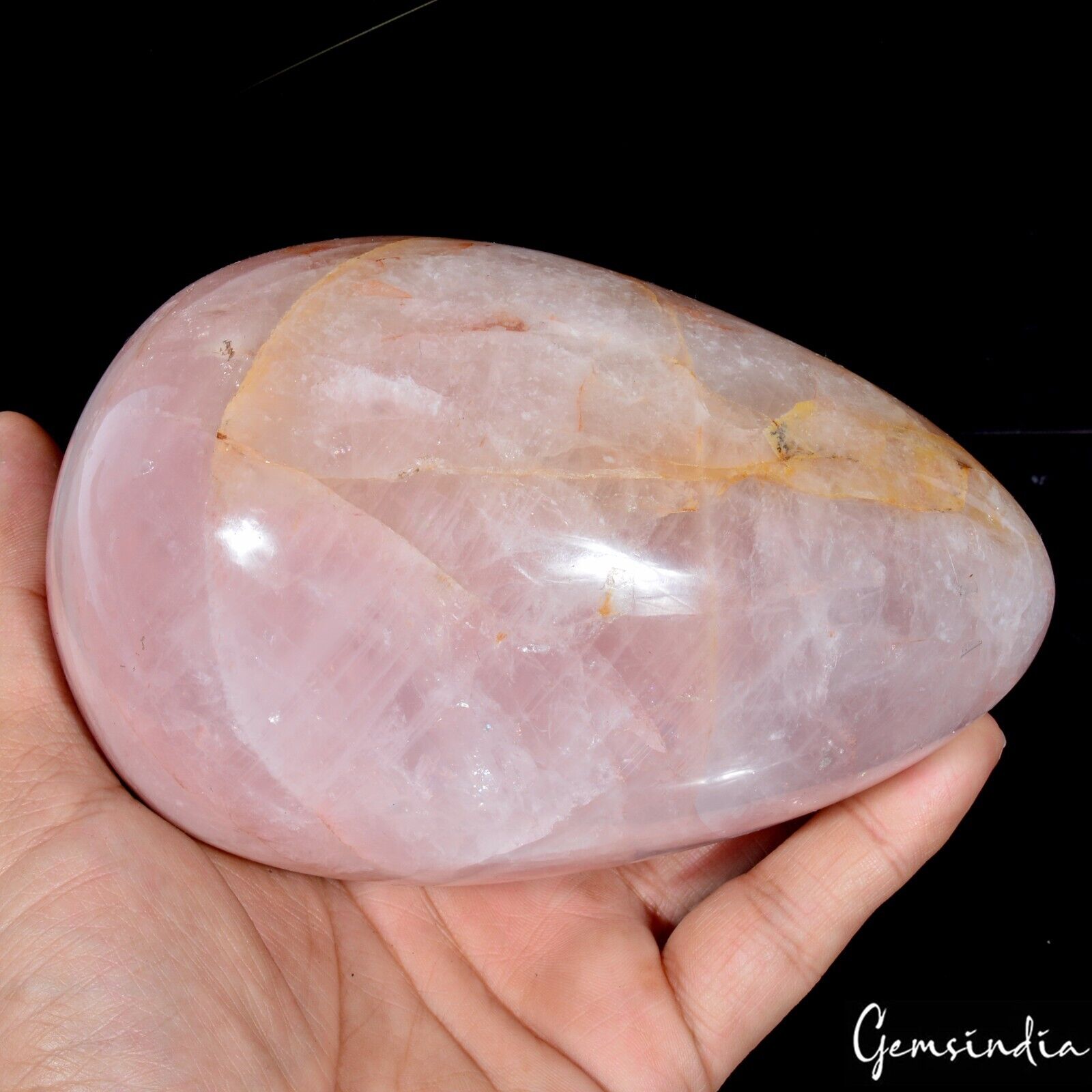 1350 Gram Rose Quartz Gemstone Crystal 5.3" Egg Home Decor Chakra Reiki Healing