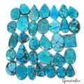 800Ct Rare Natural Blue Spiderweb Arizona Turquoise Lot Loose Mix Shape Gems Lot