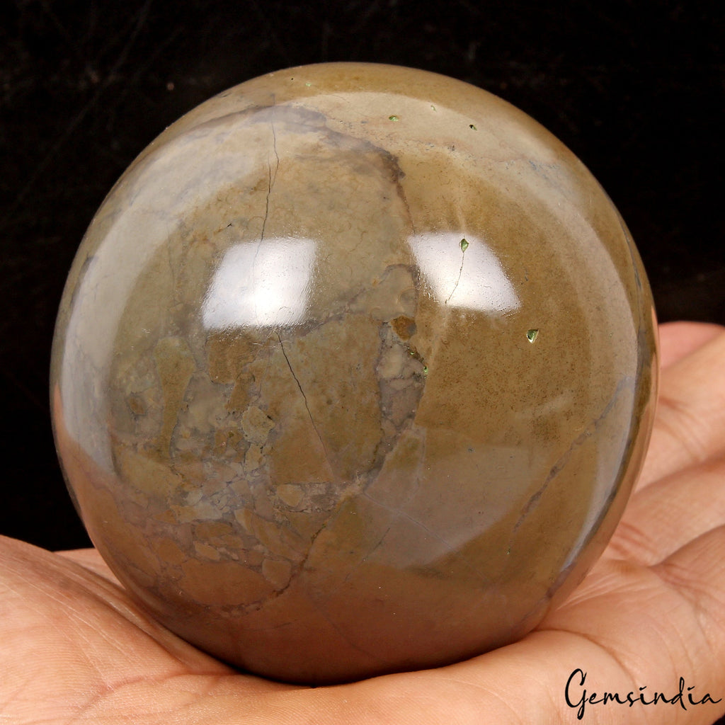 2770 Ct Natural Untreated Forest Agate Healing Crystal Mineral Sphere With Stand
