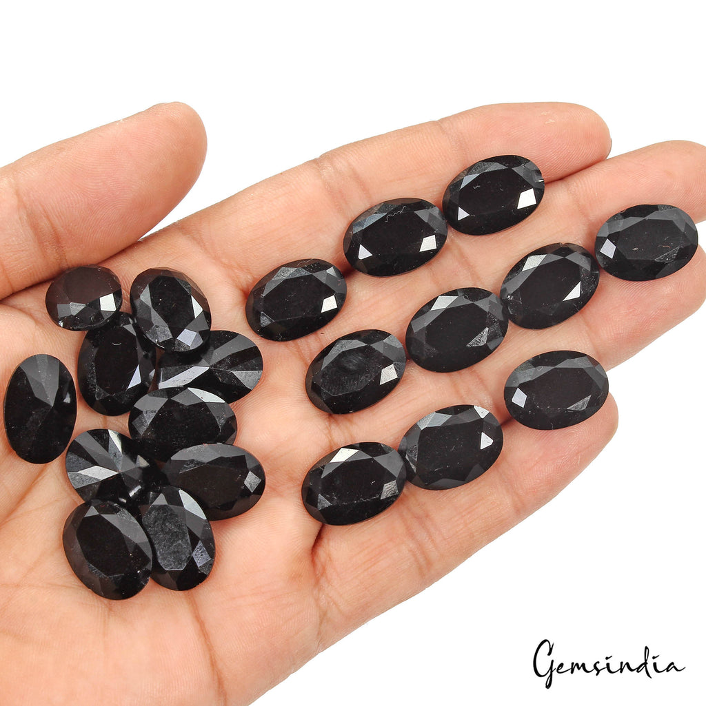 Black Onyx Lot, Loose Gemstone — 20 Pieces, 17mm, 163.10 Ct, Brazil
