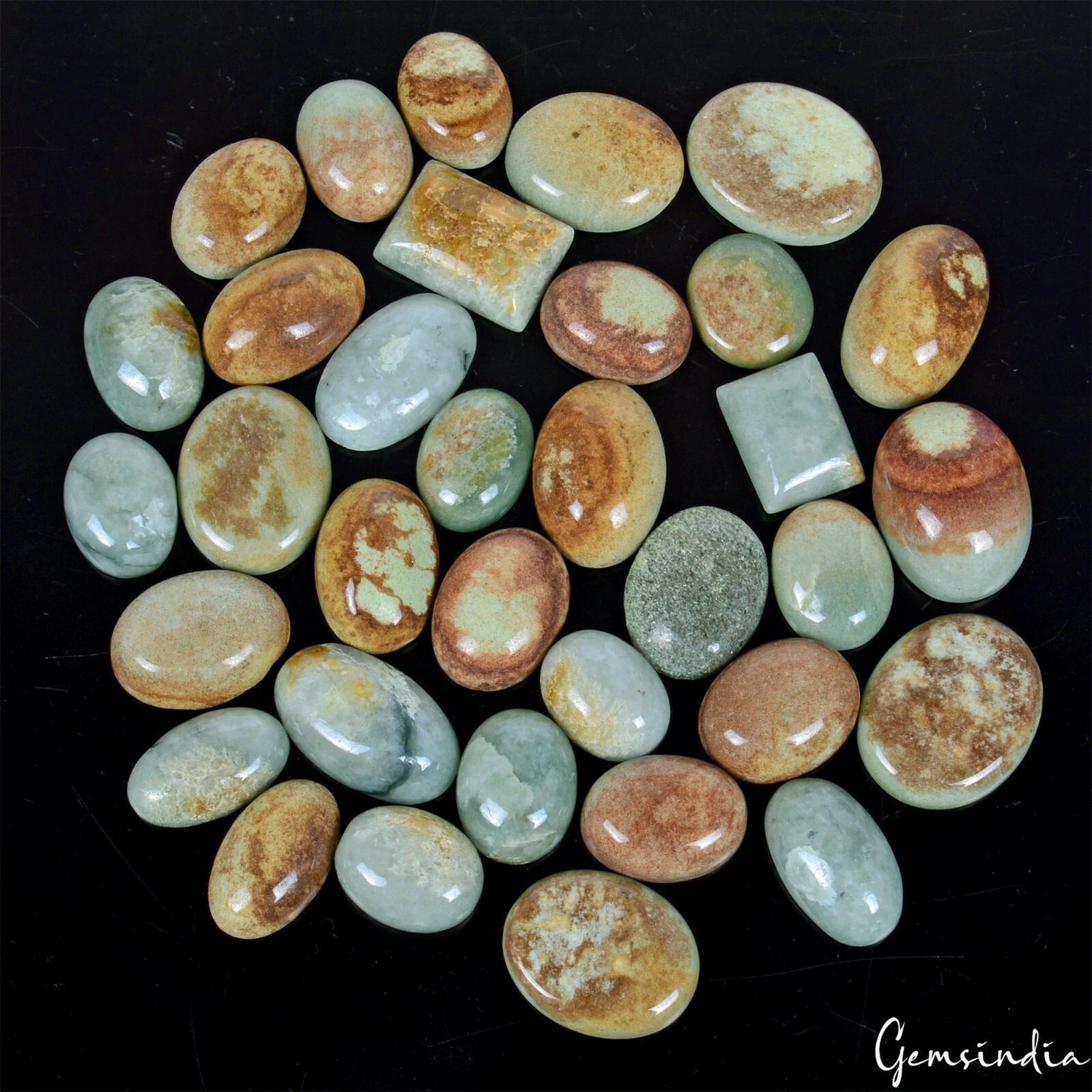 820 Ct/29 Pc Natural Untreated Loose Green Jade, Guatemala Gemstones for Jewelry