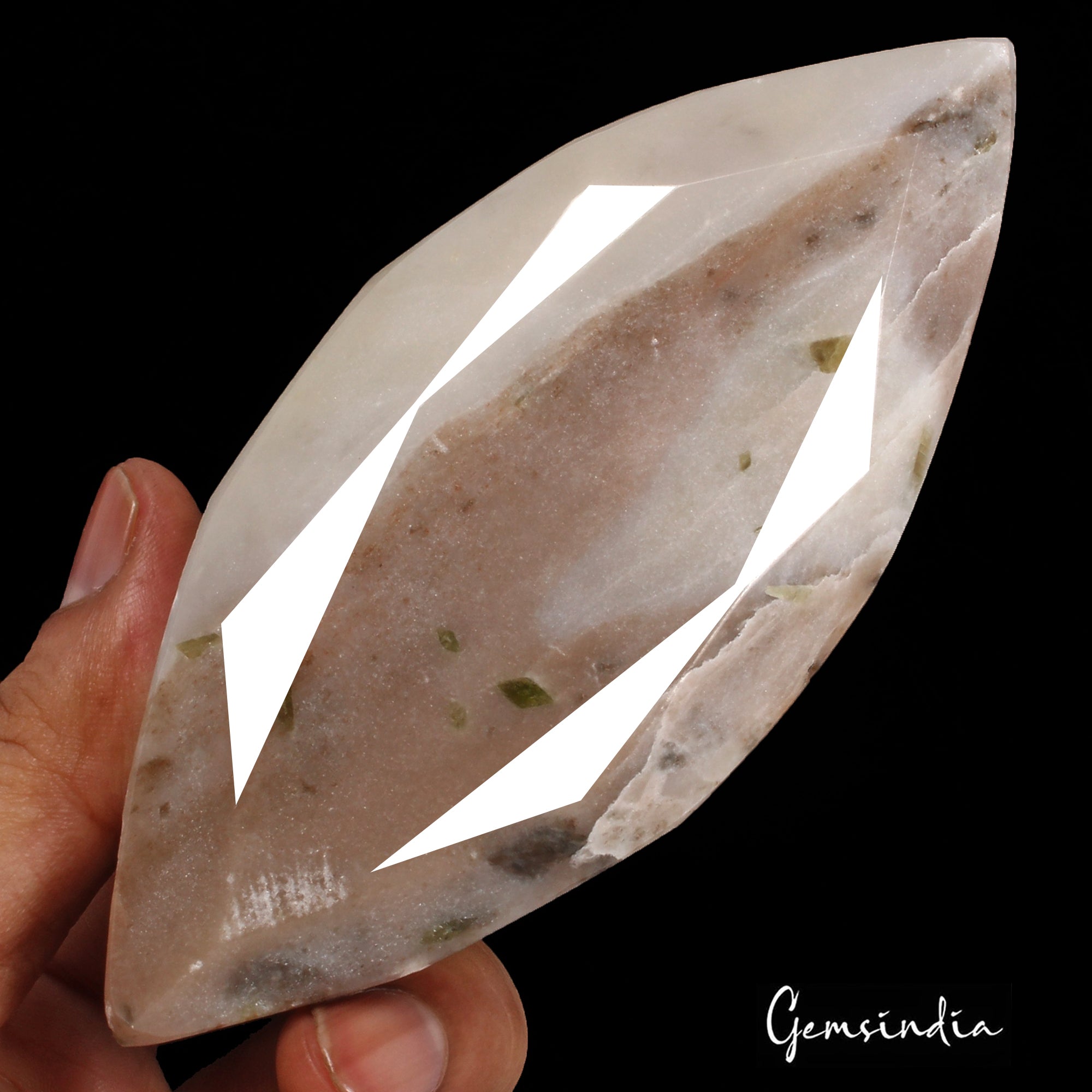 2500 Ct Natural Untreated Rutilated Quartz With Tourmaline Marquise Cut Gemstone