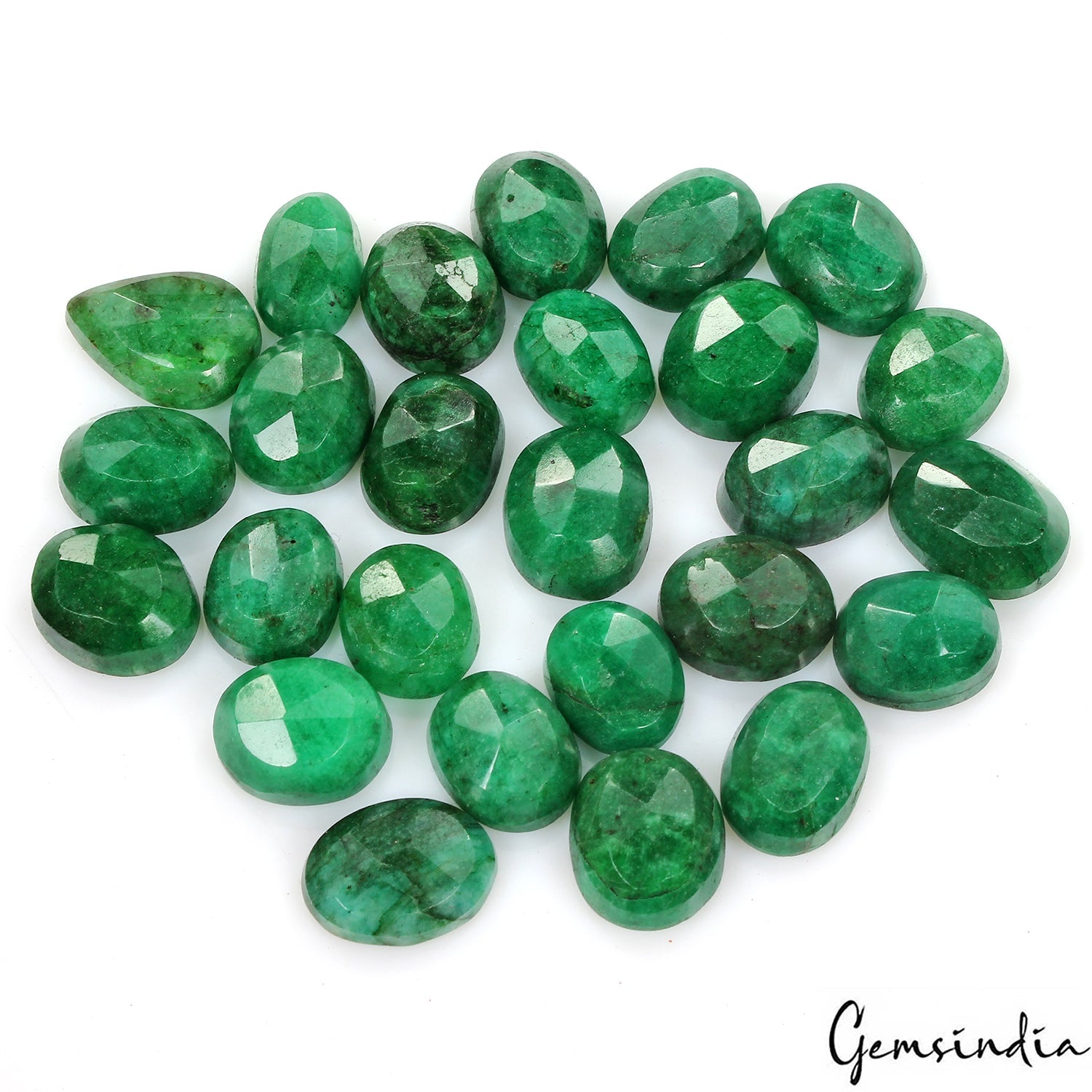 Certified Natural Green Emerald 270 Cts AAA+ Oval Cut Loose Gemstones lot~26 Pcs