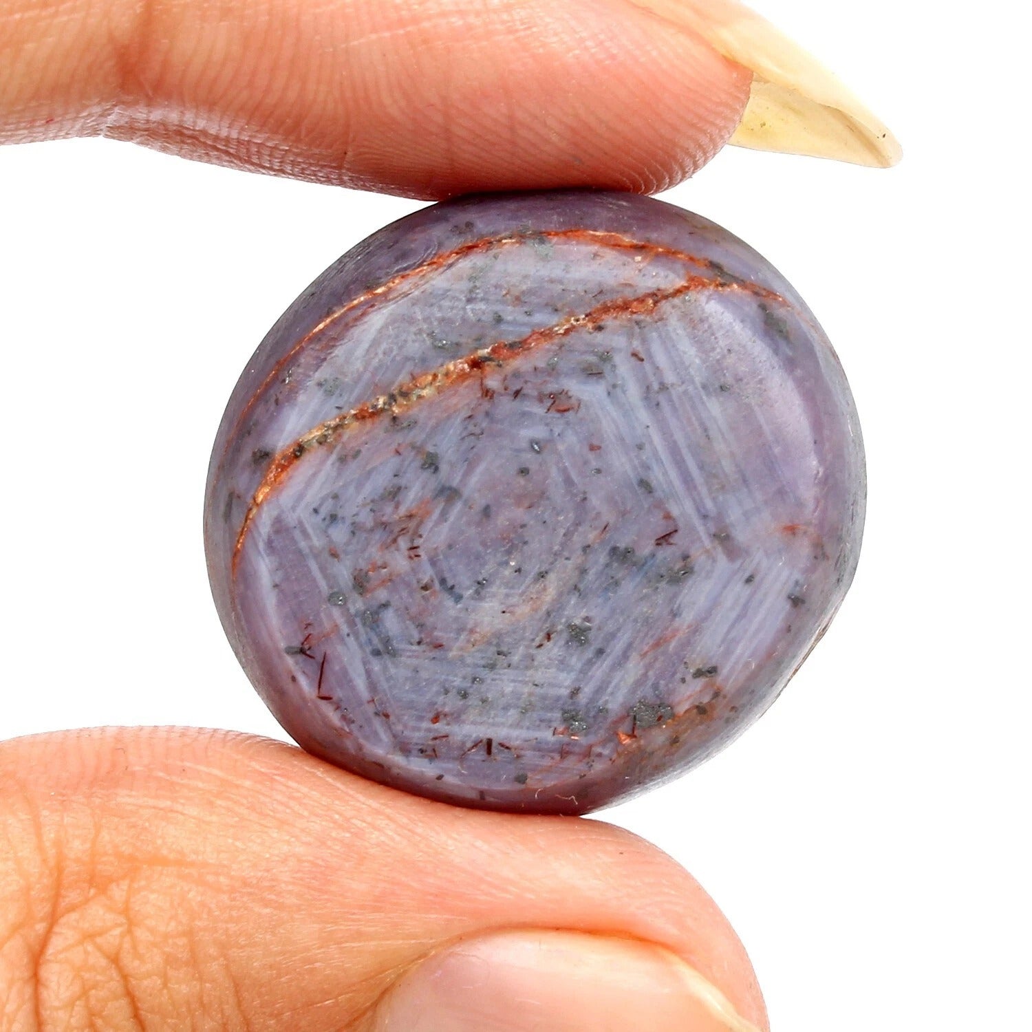 Ruby Cabochon, Untreated, Red with Purple hue — 25x23x14mm, 102 Ct, Madagascar