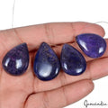 275 Ct/4 Pcs Natural Blue Sapphire Pear Cab Almond Shape Drilled Briolette