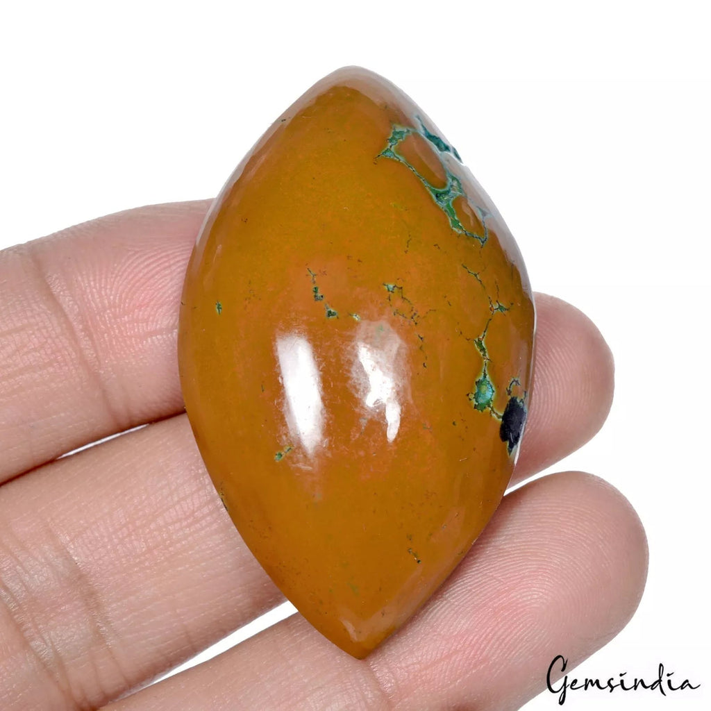 86.80 Cts Natural Brown Blue USA Turquoise Marquise Cab Loose Gems For Pendant