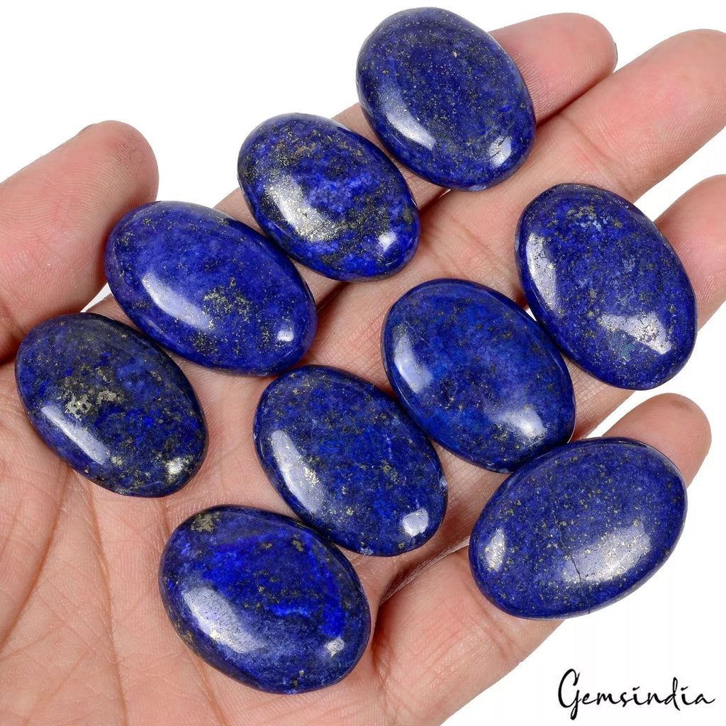 400 Ct Natural Blue Lapis Lazuli Oval Cab Side Drilled Briolette Loose Gemstones