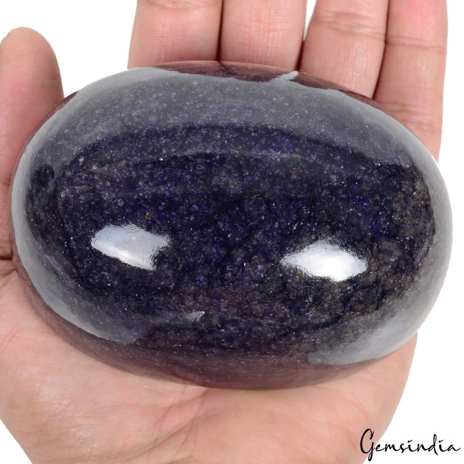 Blue Sapphire Cabochon — 101x73x53mm, 3700 Ct, Africa
