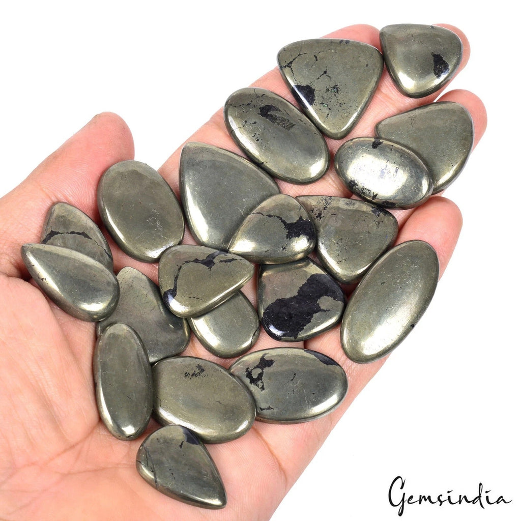 650 Cts Natural Untreated Apache Gold Pyrite Mix Cab Loose Wholesale Gems Lot