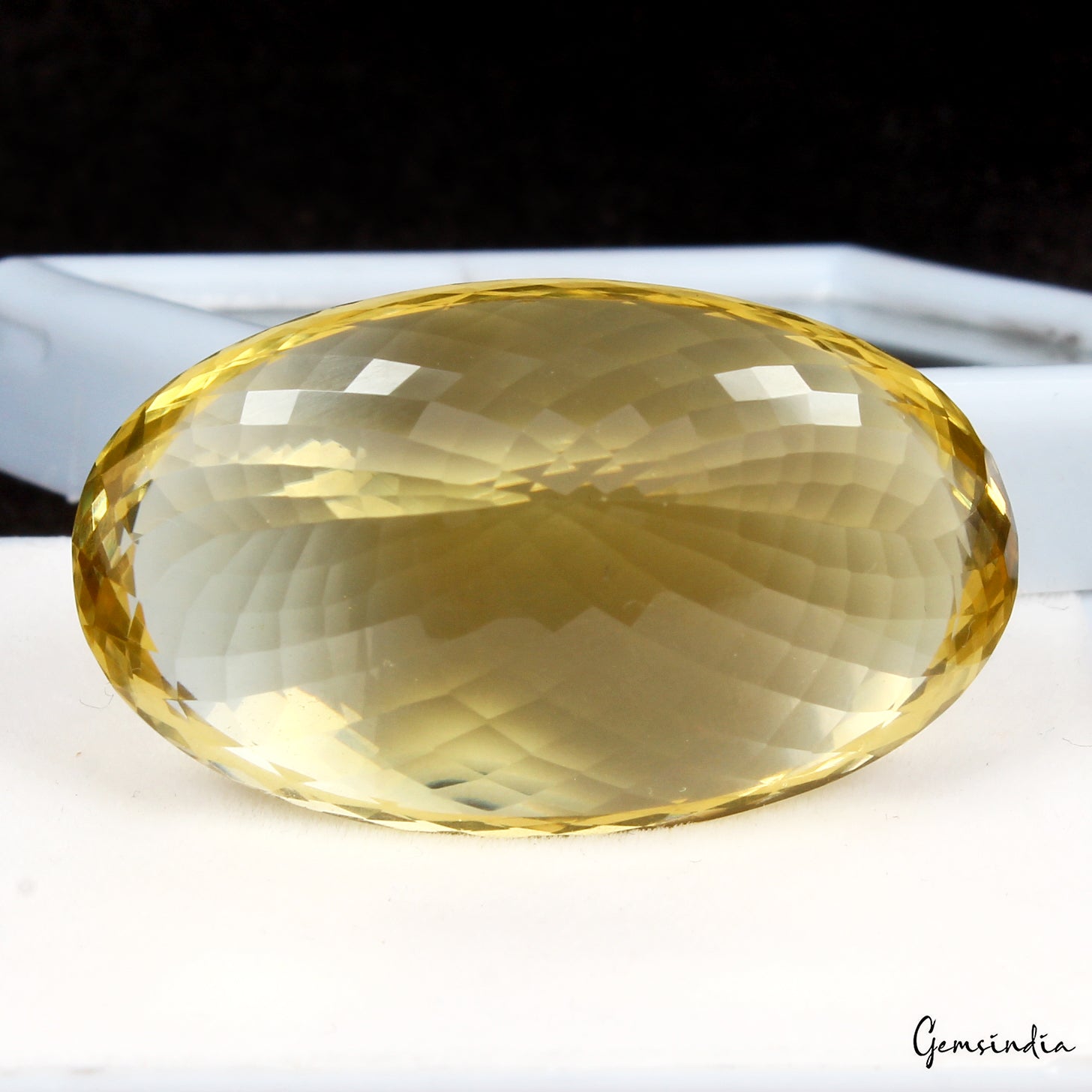 77.55 Cts Natural Untreated Brazilian Yellow Citrine Oval Faceted Huge Loose Gem