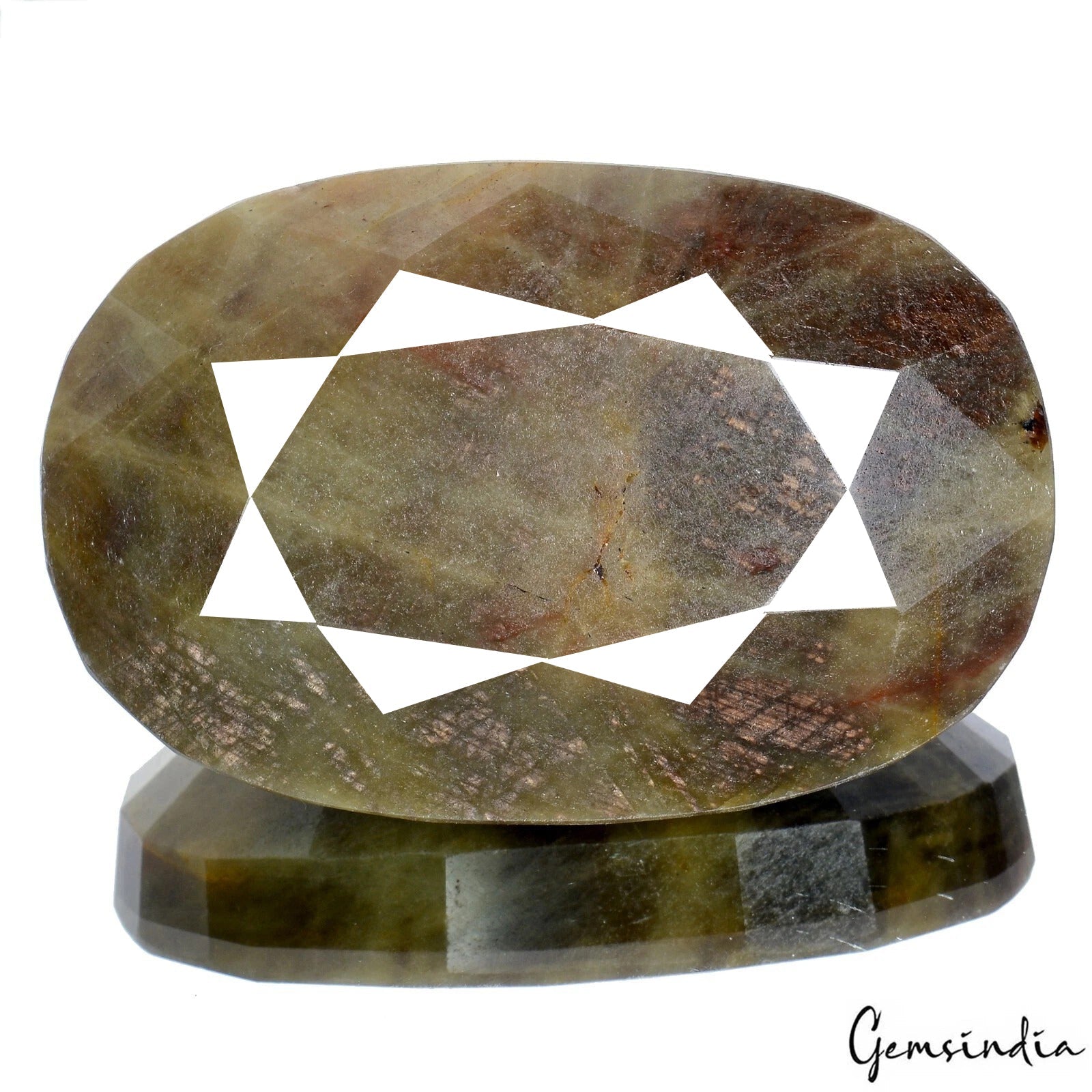 1680 Ct Natural Untreated Brown Sapphire Oval Faceted Huge Loose Earth Mined Gem