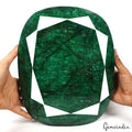 17.6 kilo Natural Green Emerald Rare Oversized Oval Cut 12.5*10" Brazil Gemstone