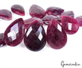 Ruby Beaded Strand, Red — 24mm, 680 Ct