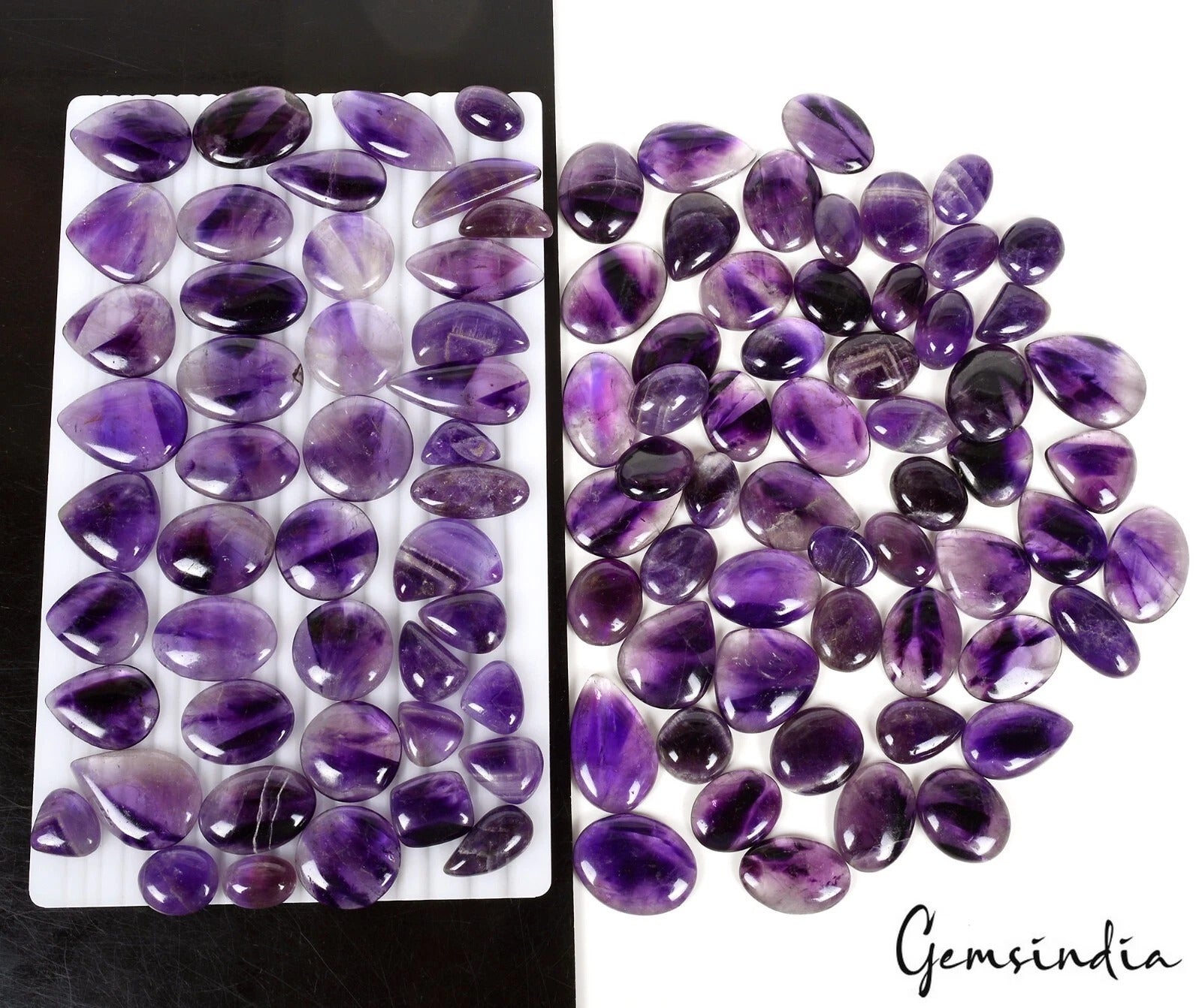 Natural Purple Amethyst Mix Cabochon Wholesale Lot 100 Pc/2700 Ct Loose Gemstone
