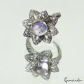 5 Gm Natural Purple Amethyst Gem 925 Sterling Silver Carved Designer Ring 6.5 US