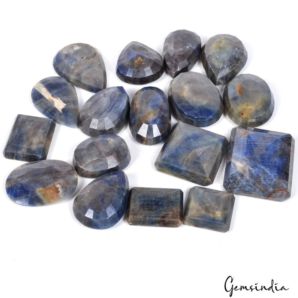 Blue Sapphire Lot, Loose Gemstone, Oval Pear Octagon Faceted Cut, Untreated — 17 Pieces, 31mm to 57mm, 5000 Ct (1 Kg), Madagascar