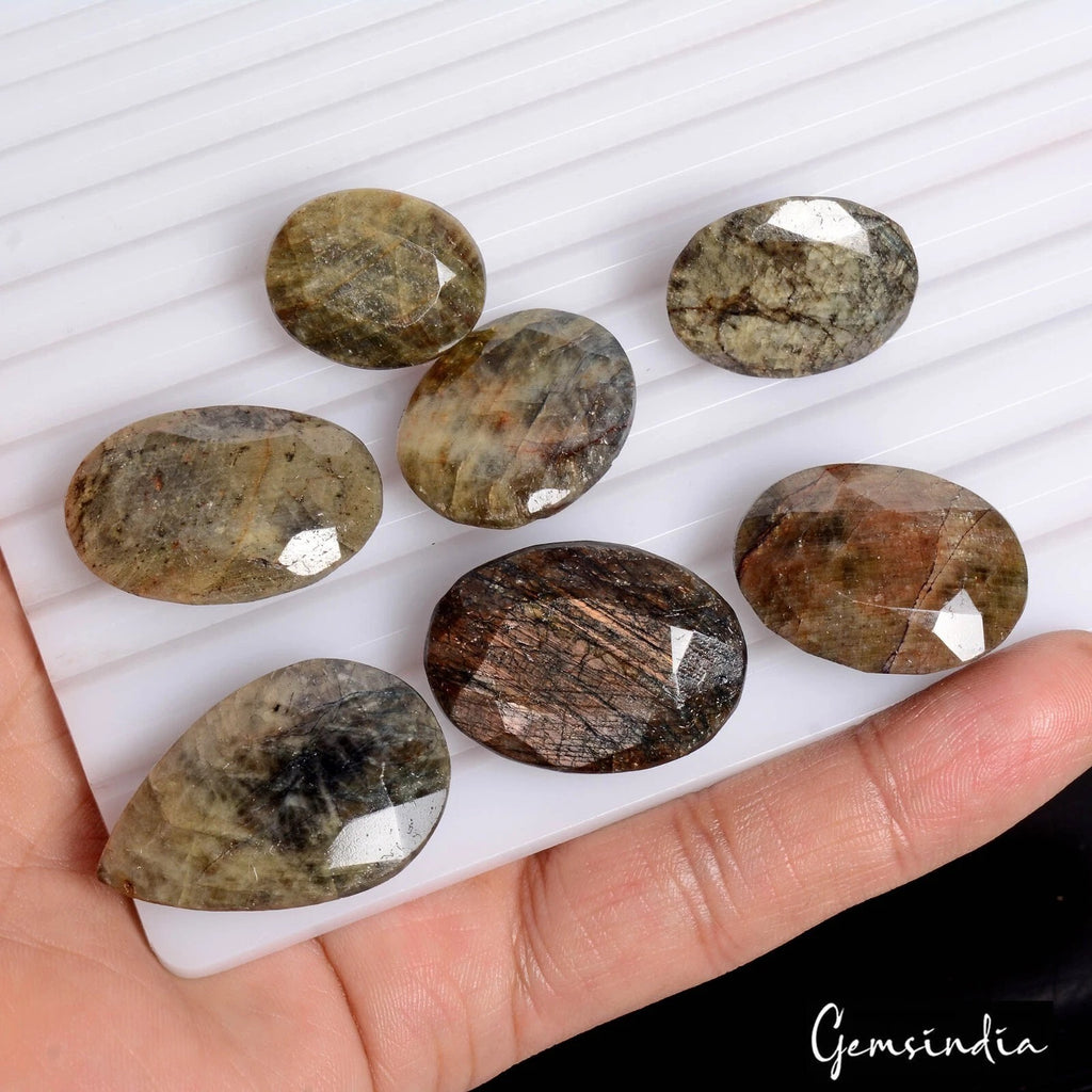 Sapphire Lot, Loose Gemstone, Untreated, Brown — 7 Pieces, 22mm to 32mm, 330 Ct