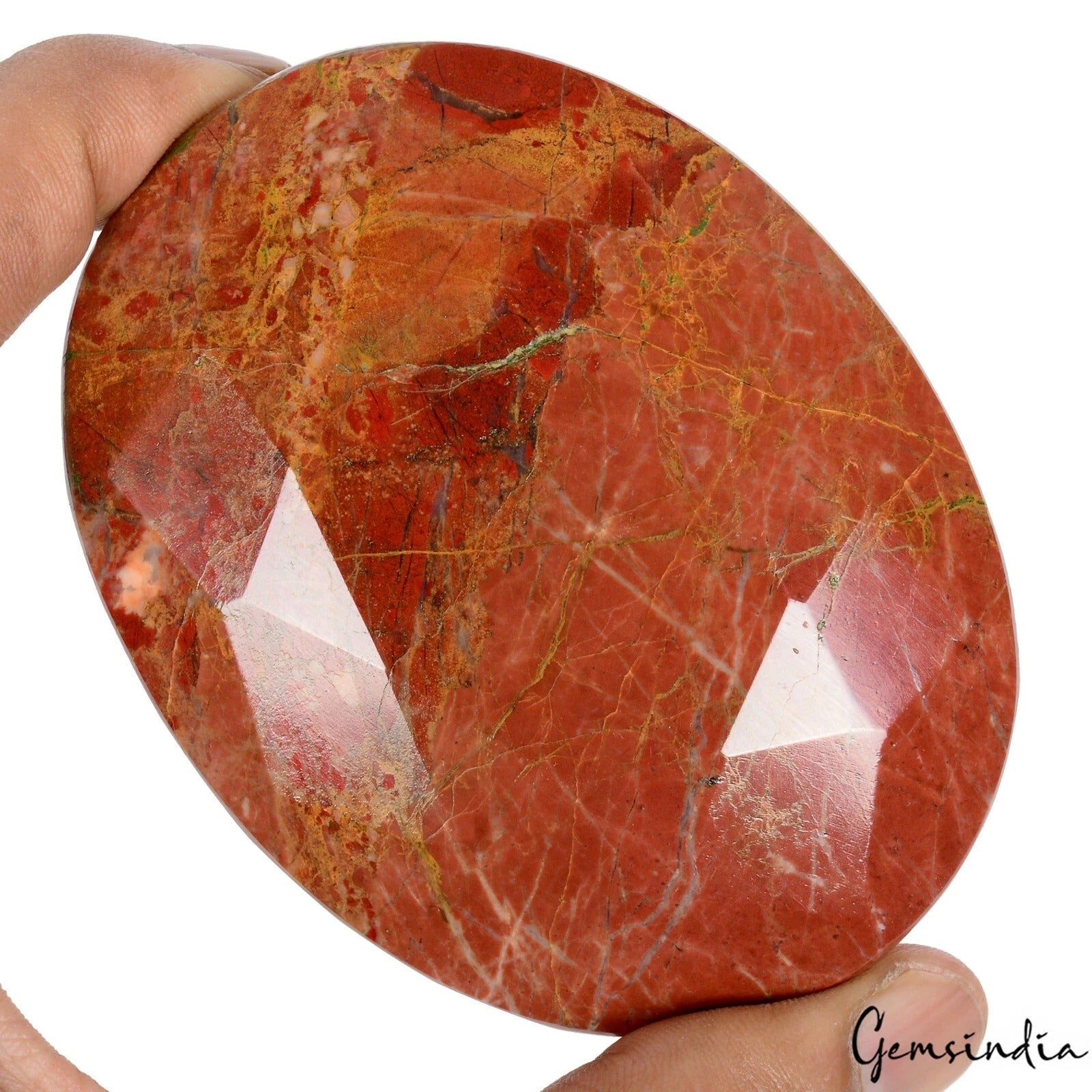 Red Jasper Loose Gemstone, Untreated — 88x66x34 mm, 1670 Ct, Madagascar