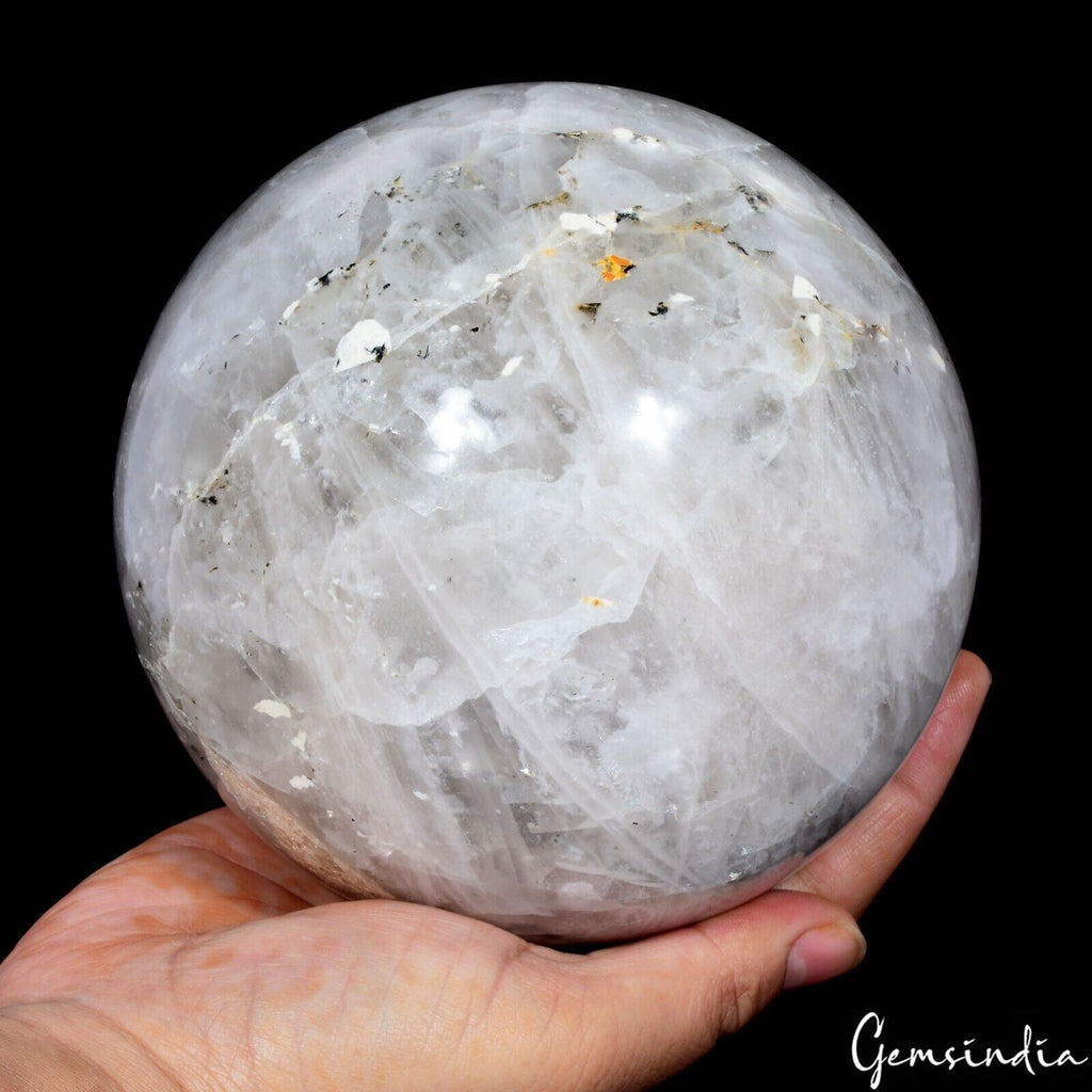 3.3 Kilo Natural Untreated Quartz Huge Gem Sphere Crystal Healing Minerals 5.25"