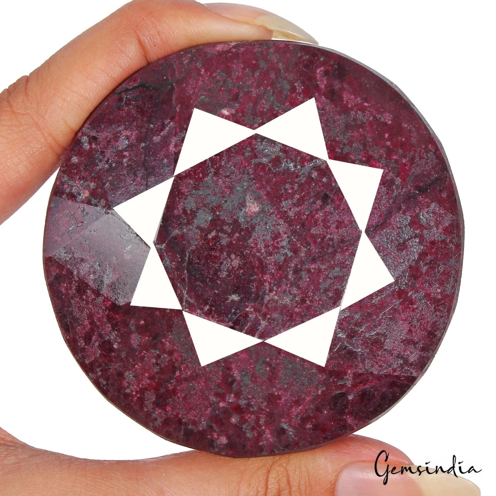 Natural Untreated Red Ruby 1830 Ct. Very Large Round Cut Faceted Loose Gemstone