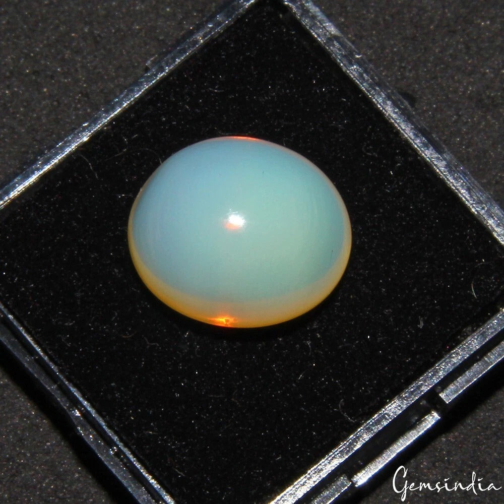 Certified 6.00 Ct Natural White Untreated Australian Opal Multi Shine Oval Gem