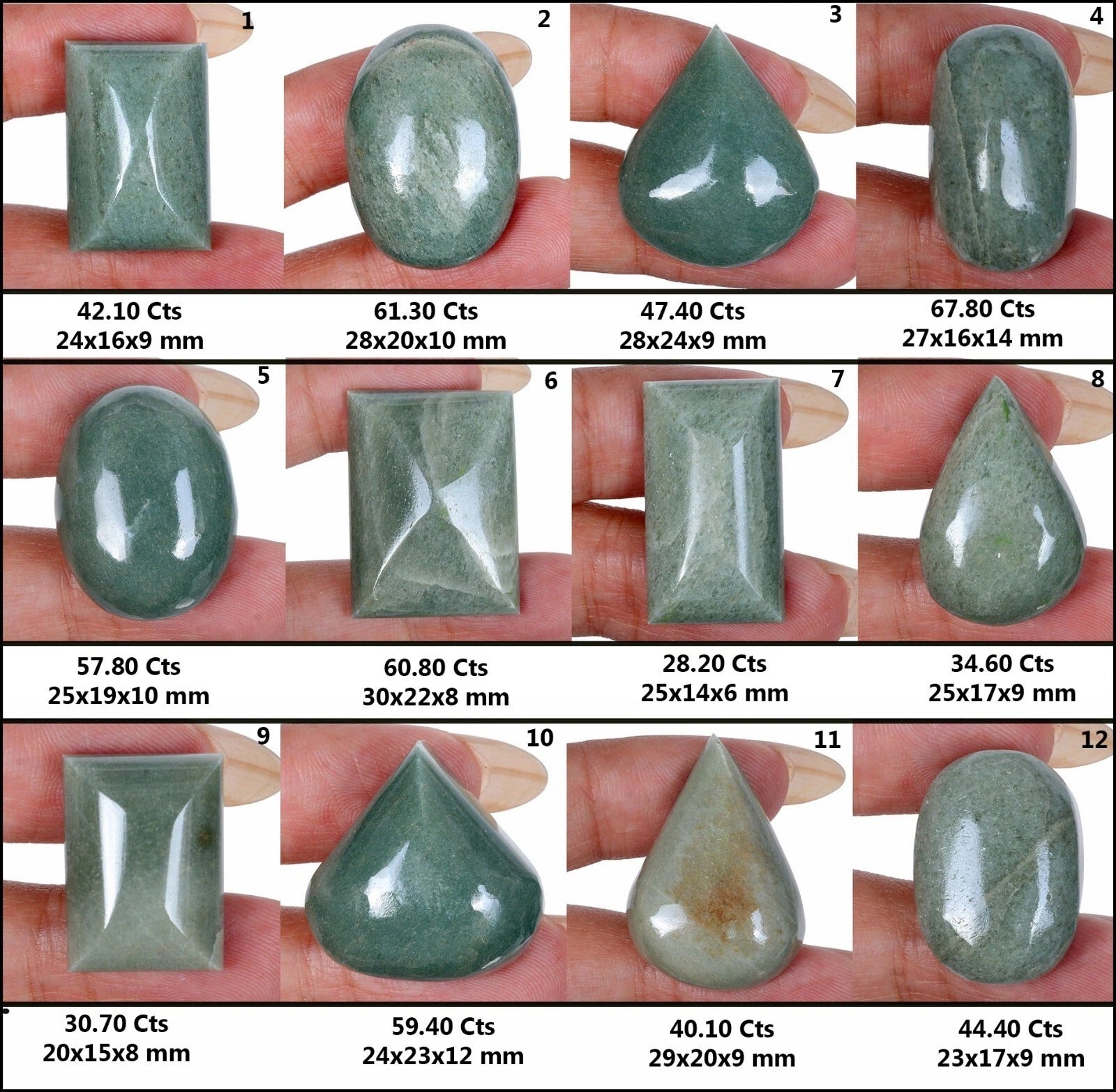 574+ Ct Natural Green Untreated Jadeite Jade Mix Cabochon Loose Gems Lot 25Pc
