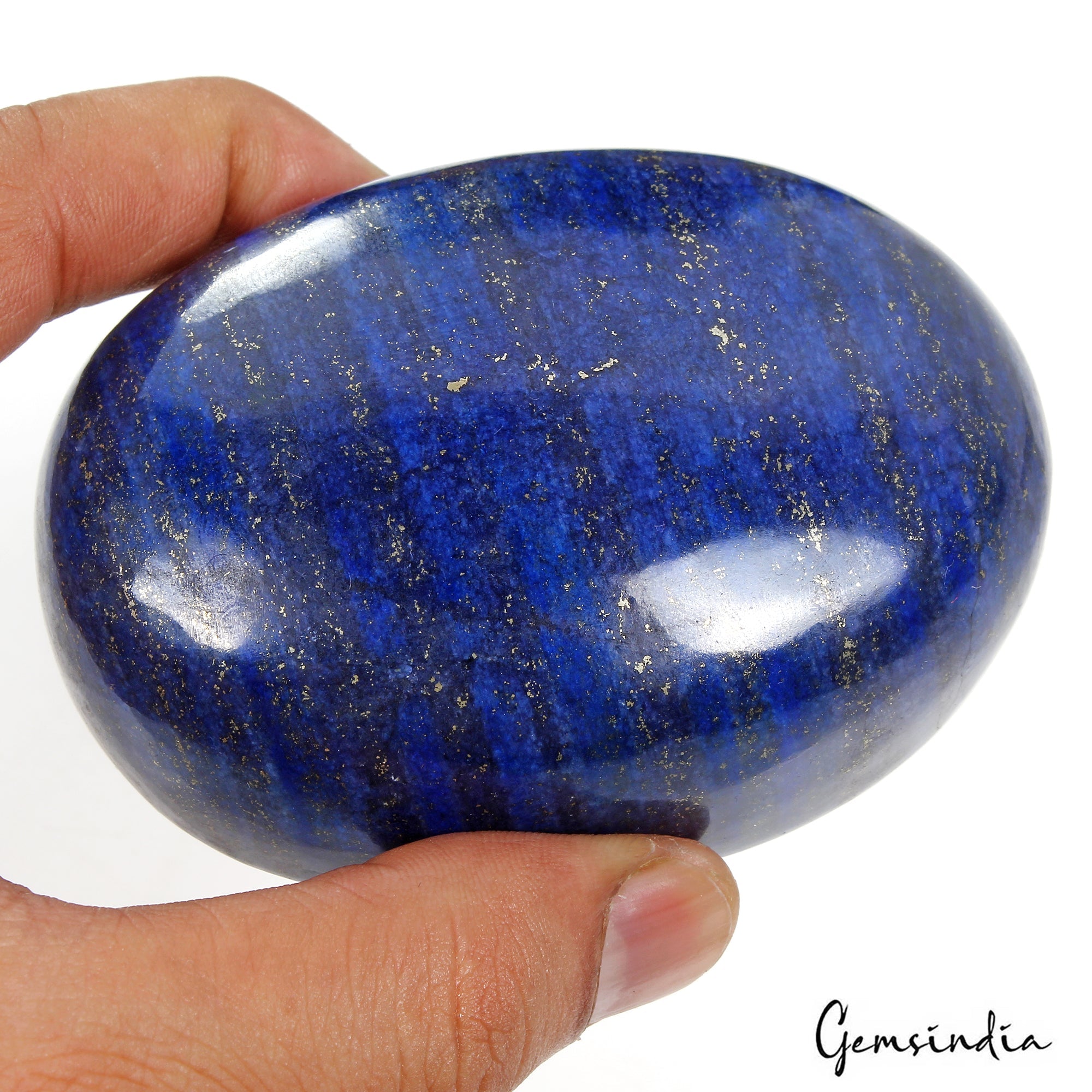 1930 Ct Natural Lapis Lazuli With Gold Flexis Oval Cab Earth Mined Loose Gems