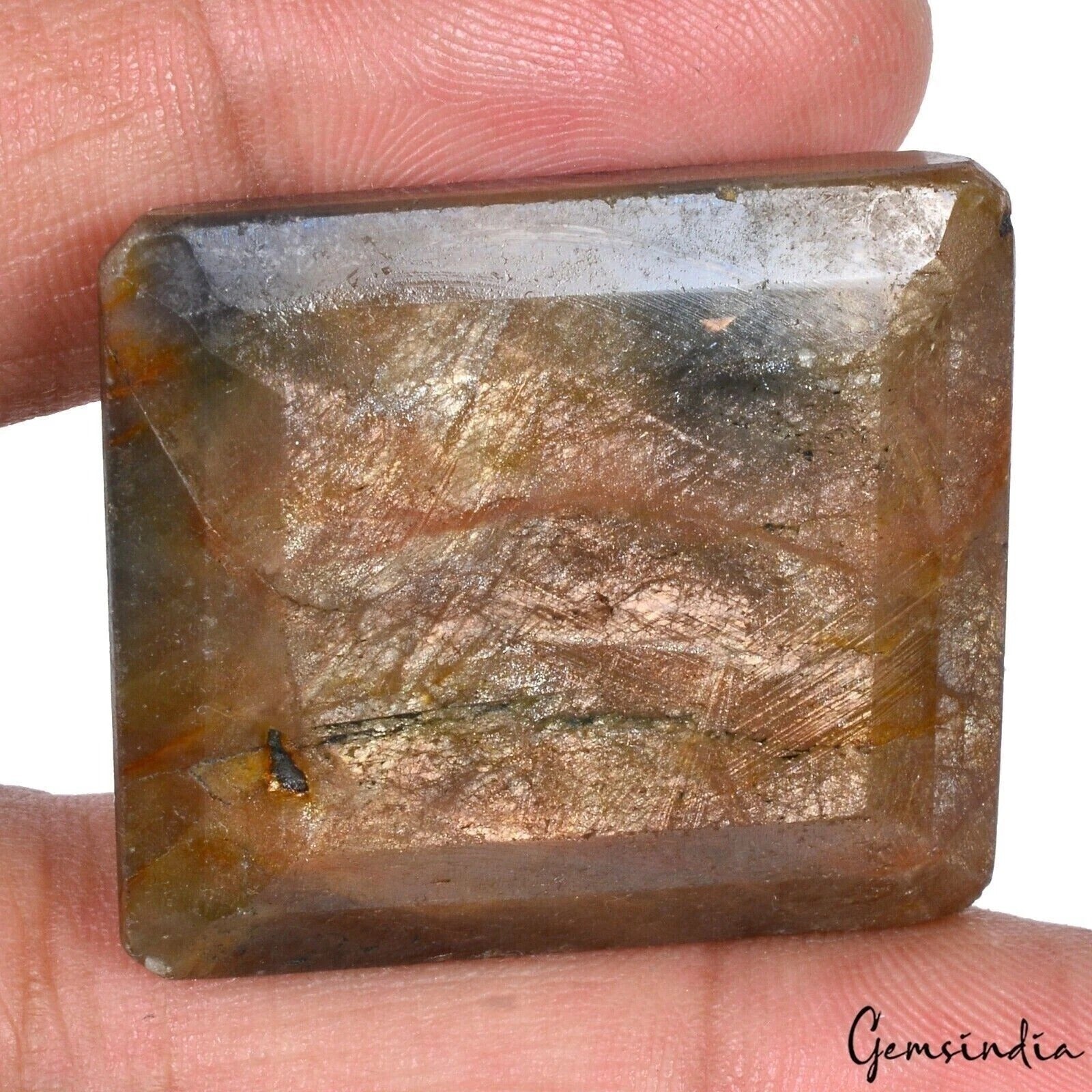 Certified 178.60 Cts Natural Untreated Brown Blue Sapphire Octagon Cut Loose Gem