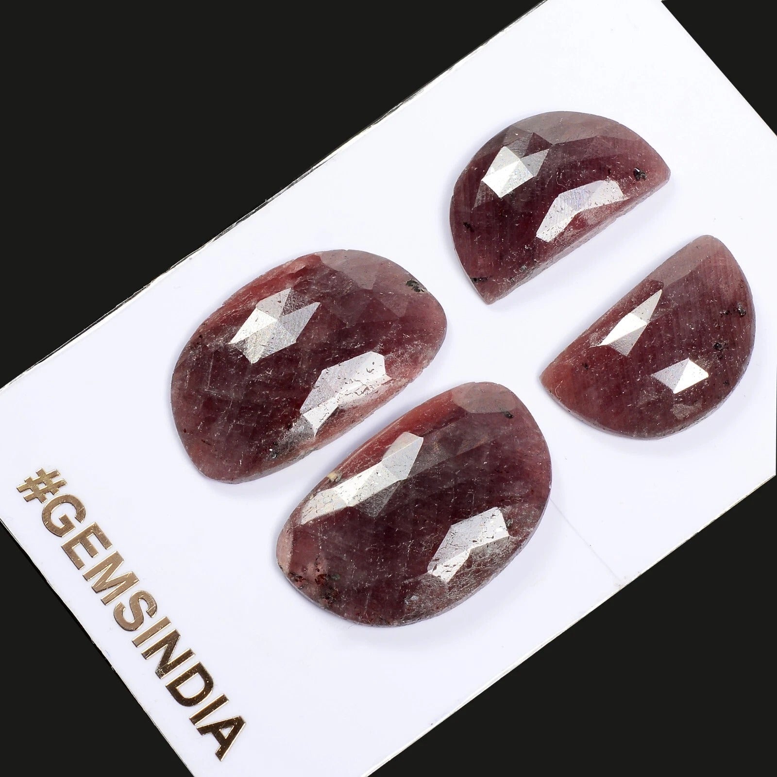 94.20 Cts/2 Pair Natural Untreated Ruby Fancy Checker cut Loose Gems For Jewelry