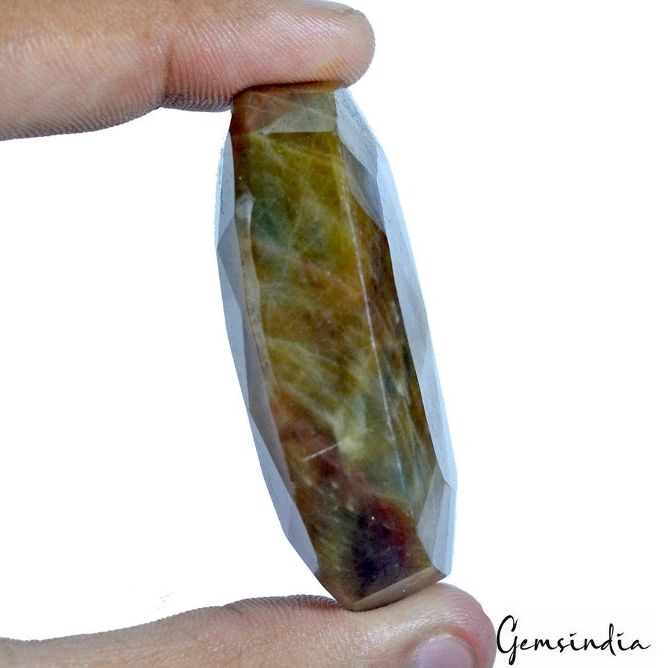 Certified 500 Ct Natural Untreated Bi Color Sapphire Oval Faceted Loose Huge Gem