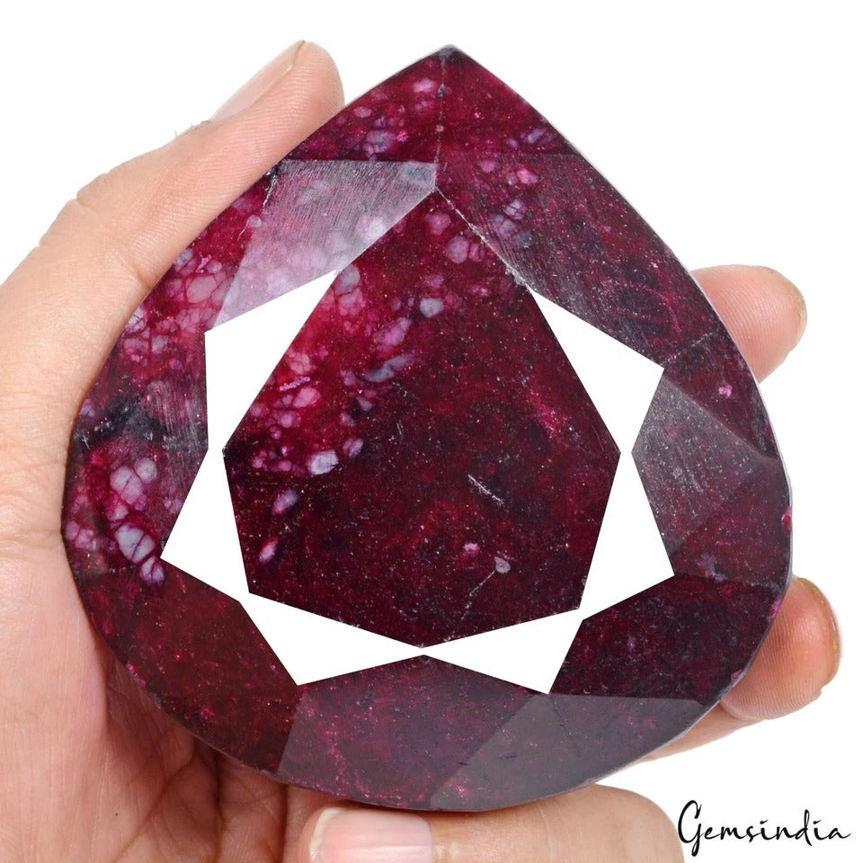 Ruby Loose Gemstone, Color Enhanced, Red — 86x82x34 mm, 1880 Ct, Madagascar