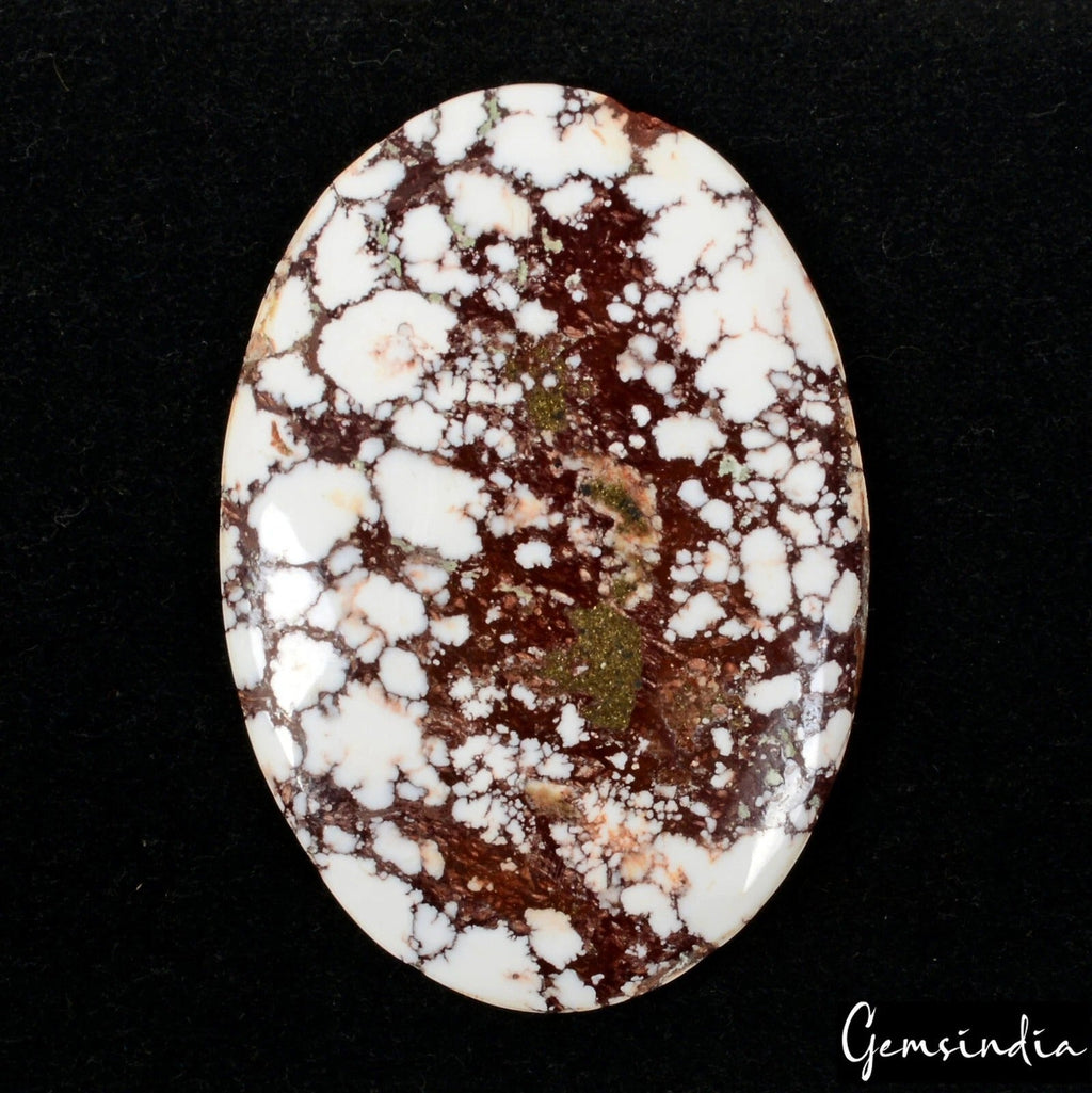 164.80Ct Natural White Wild horse Turquoise Oval Cabochon Loose Jewelry Gemstone