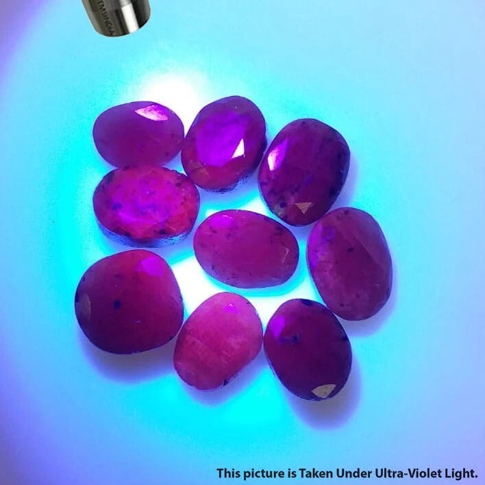 Ruby Lot, Loose Gemstone, Untreated, Red — 9 Pieces, 11 mm to 13mm, 81.80 Ct, Madagascar