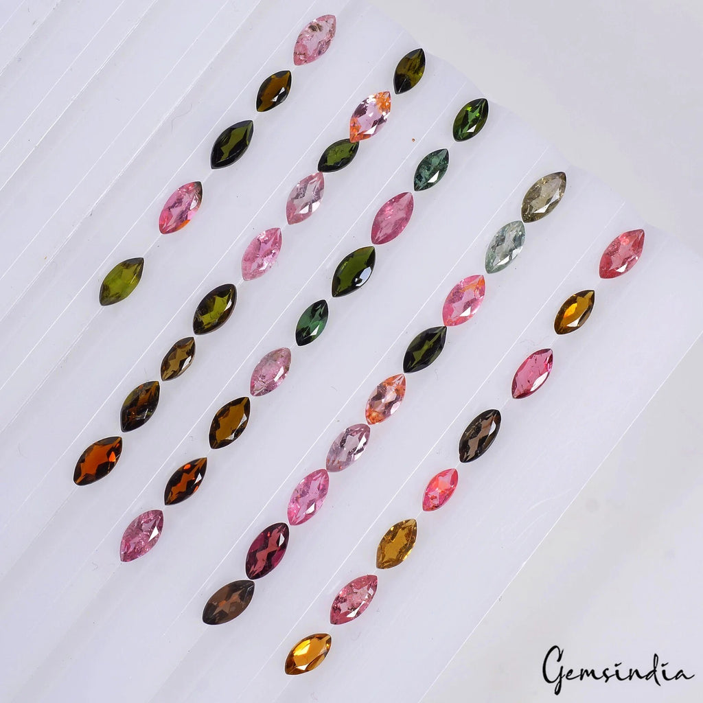Tourmaline Lot, Loose Gemstone, Untreated, Multi Color — 39 Pieces, 5mmTo 6mm, 8.50 Ct, Mozambique