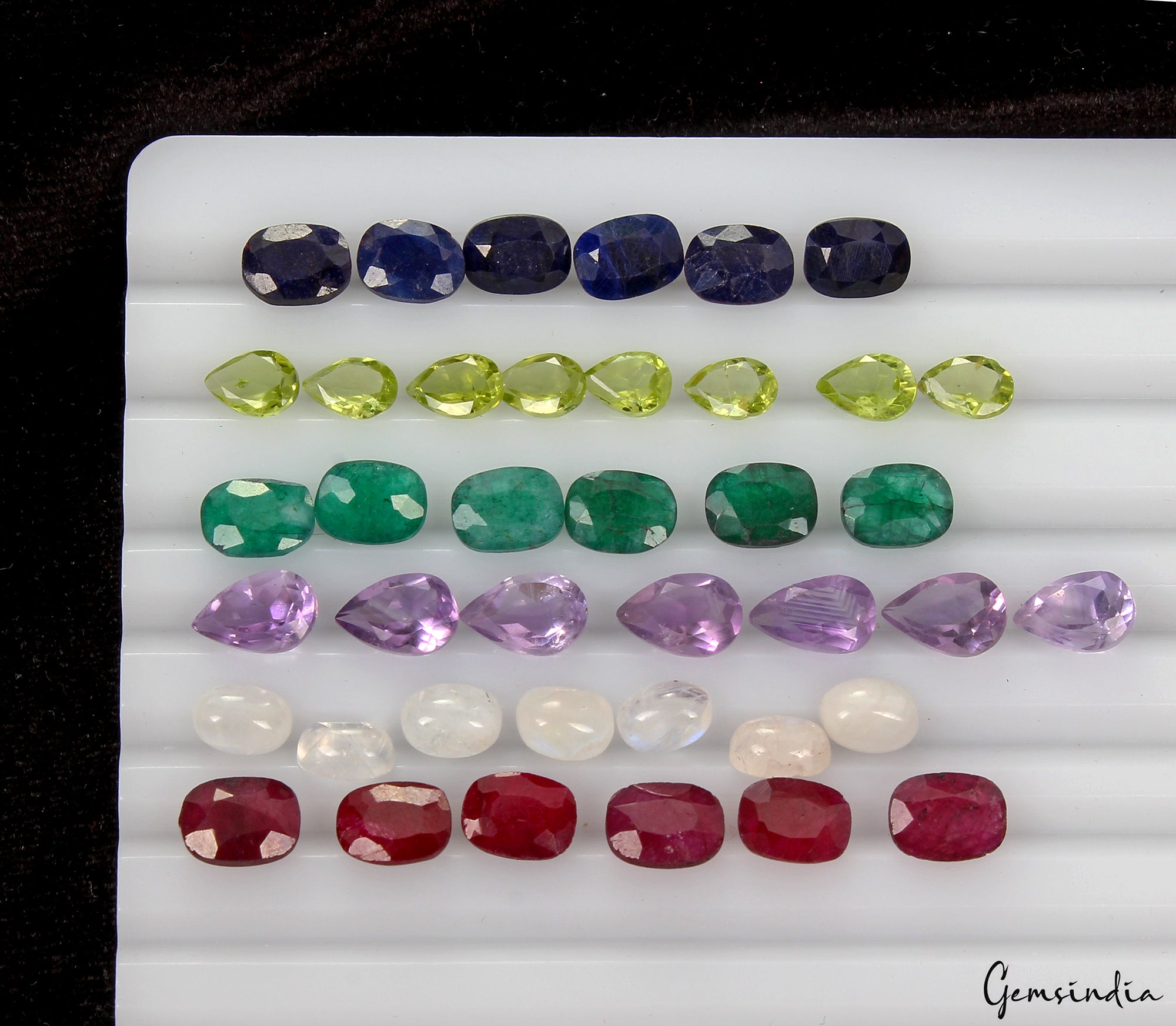 40Pcs Estate Genuine Semi Precious Loose Mix Cut Multi Gemstone Lot Collection