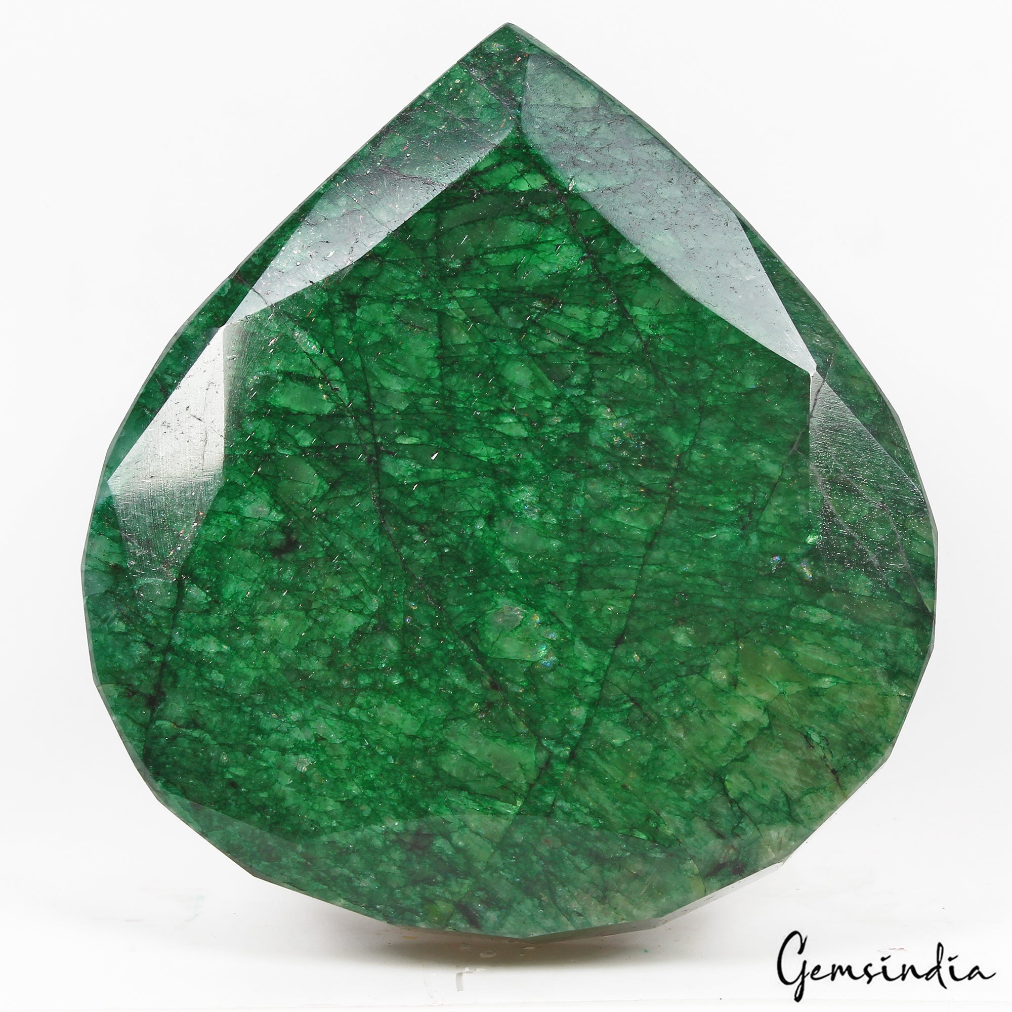 1170 Cts Natural Brazilian Green Emerald Pear Faceted Huge Size Loose Gemstone
