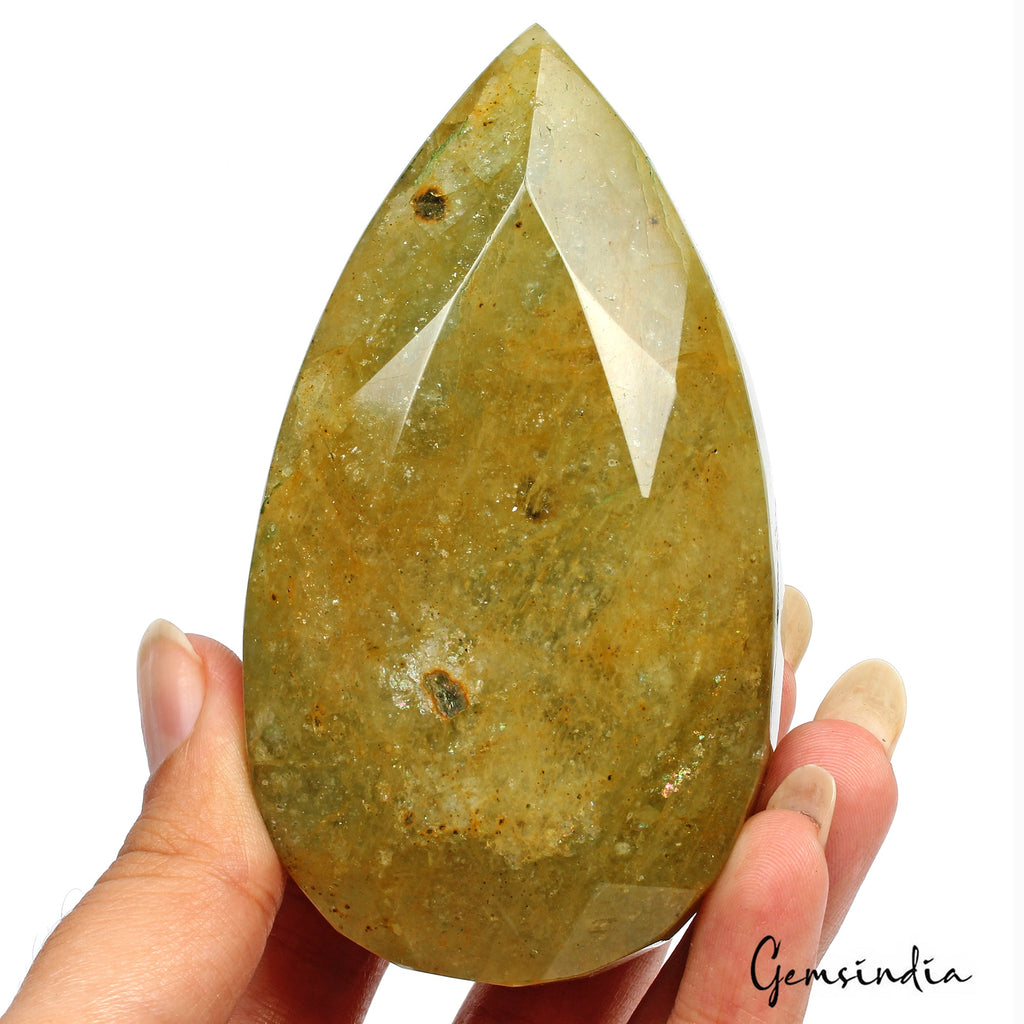 1430 Cts Natural Untreated Yellow Beryl Pear Faceted Earth Mined Huge Loose Gem