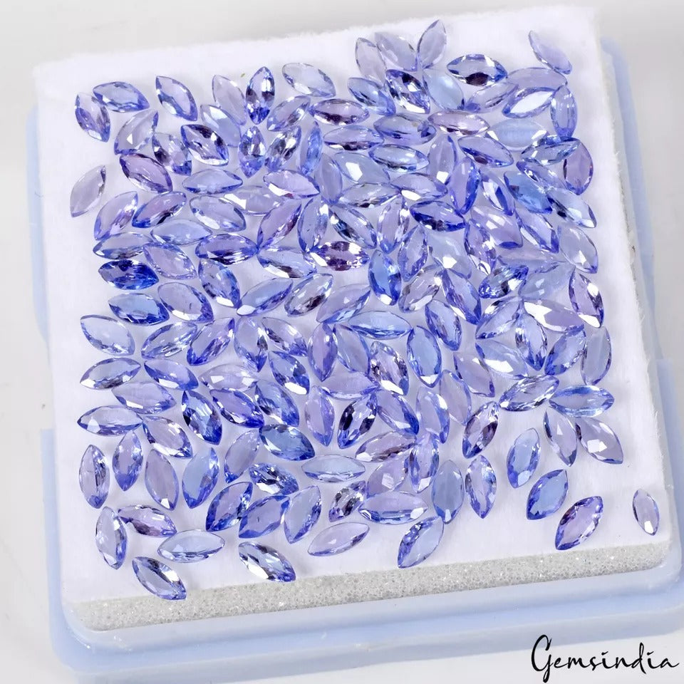 153 Pc Natural Tanzanite 5x2.5mm Marquise Dazzling Loose Gemstones Wholesale Lot