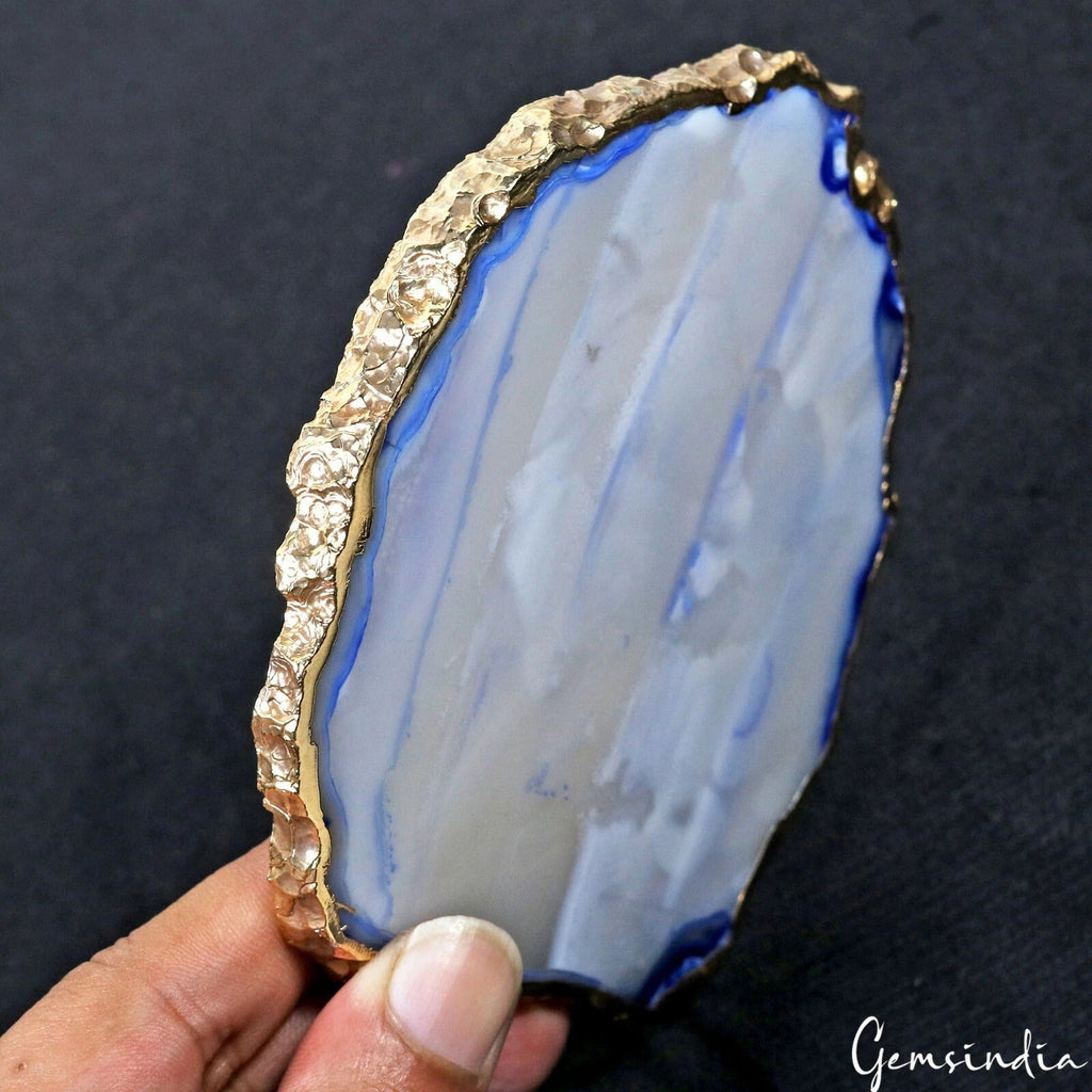 620 Cts Natural Druzy Onyx Huge Size Designer Cabochon Loose Gemstone 103mm/93mm