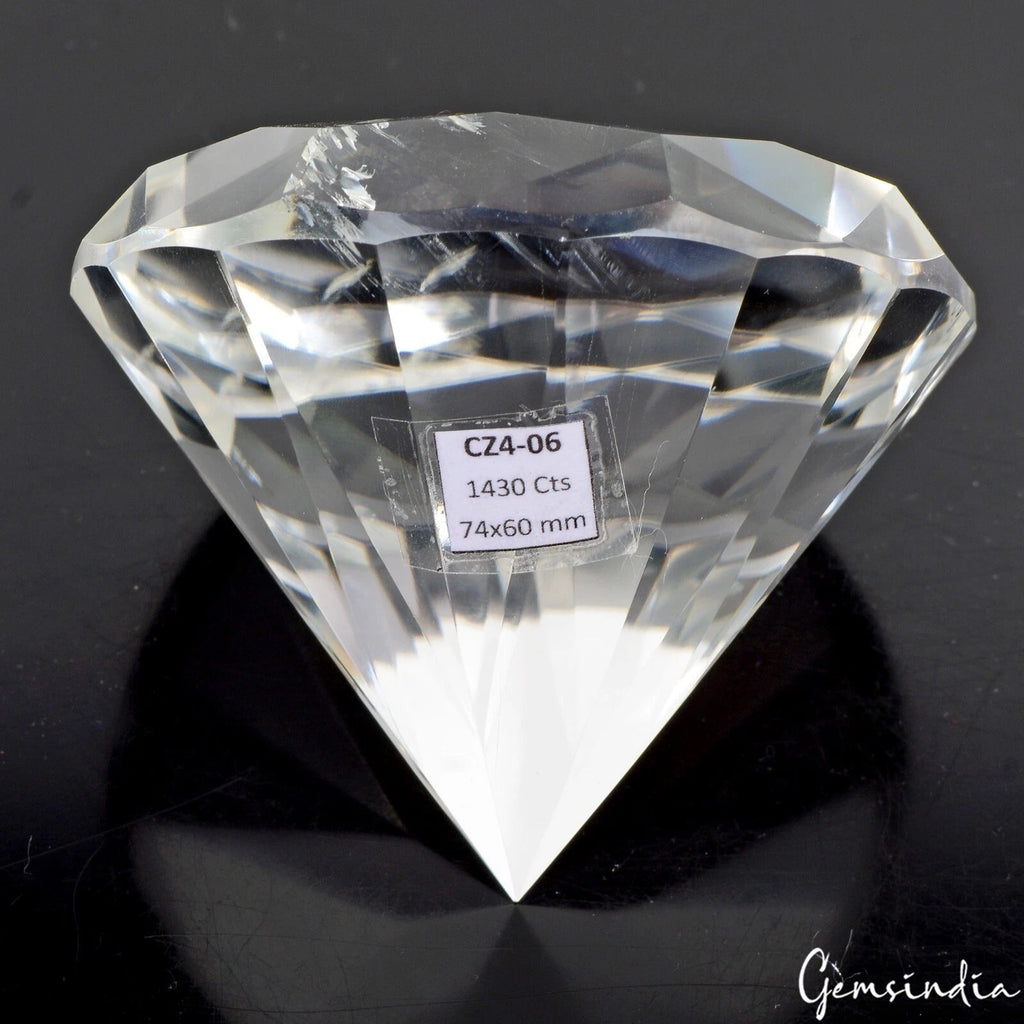 IGL&I Certif1ed 1430 Cts Natural Crystal White Quartz Round Diamond Cut Huge Gem