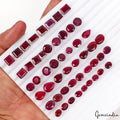 Certified 192.80 Cts/50 Pcs Natural Red Ruby Mix Cut 7-13mm Gems Lot For Jewelry